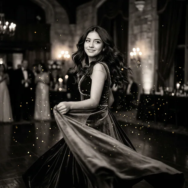 El vals en primer plano.